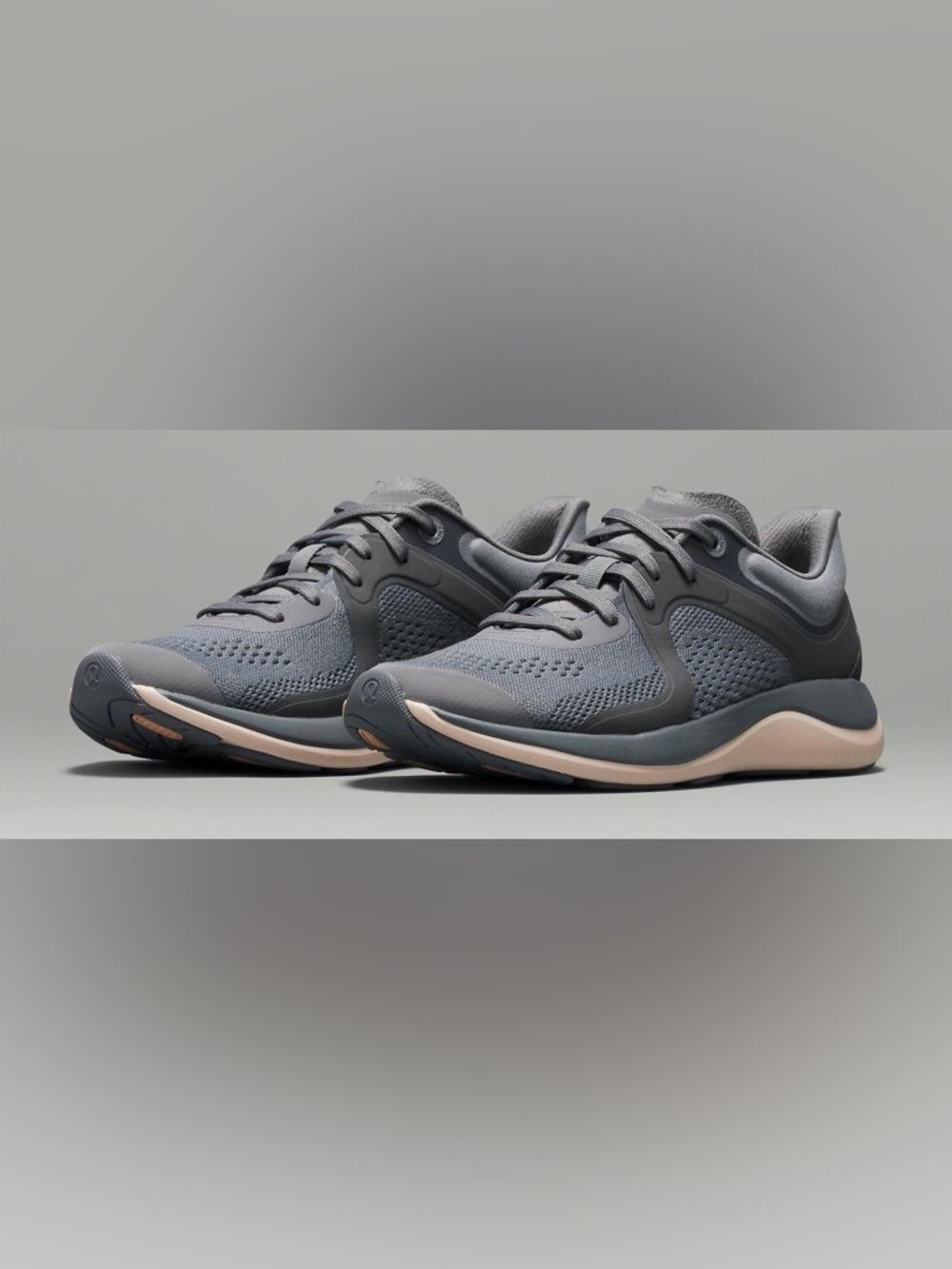 lululemon athletica Gray and Blush Running Shoes